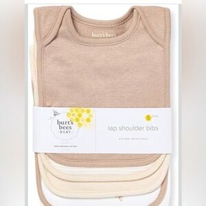 Burt's Bees Baby Organic Cotton Lap Shoulder Bibs NWT